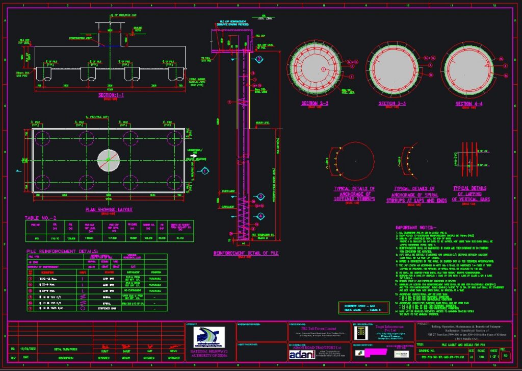 PILE LAYOUT AND DETAILS