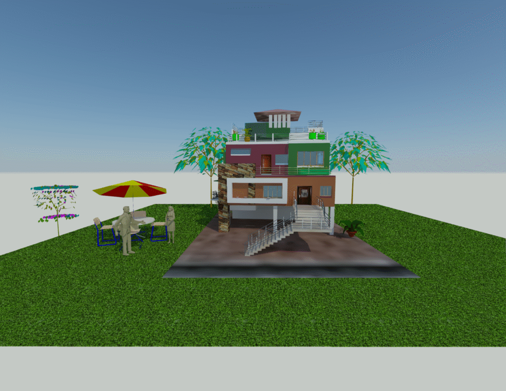 3d bunglows house design