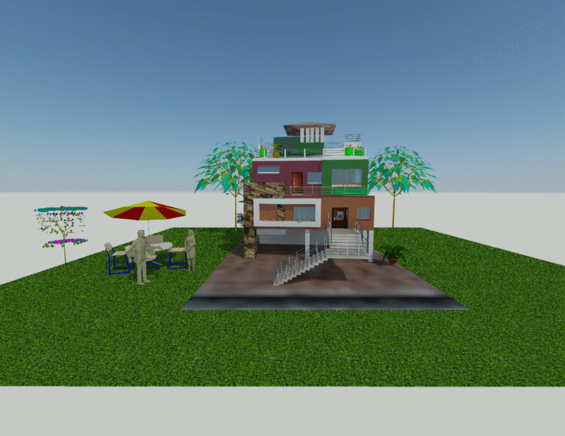 3d bunglows house design