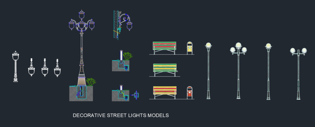 DECORATIVE STREET LIGHTS POLE MODEL