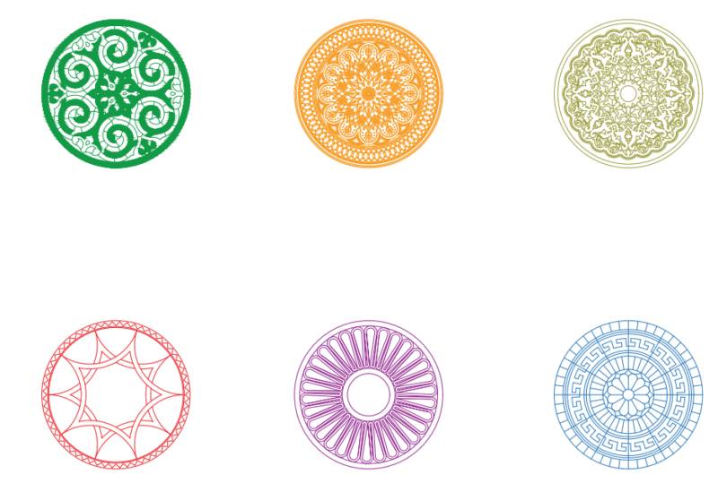 Round Decorative Patterns for House, Offices Showrooms etc.