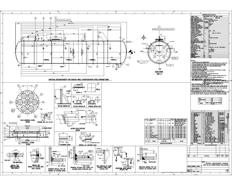GA & DETAIL 30 KL TANK,DOUBLE WALL,STEEL