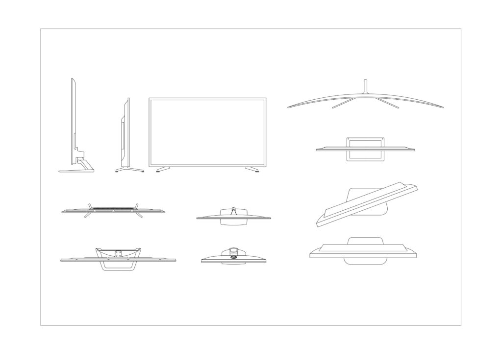 TV Set Plan & Elevation