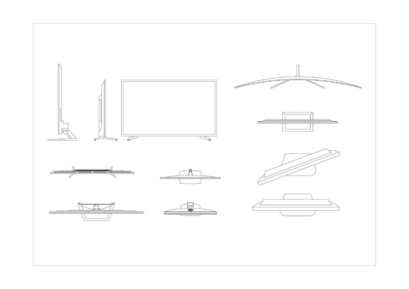 TV Set Plan & Elevation
