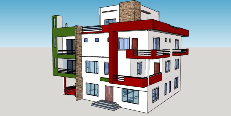 This is Residential Building. Full Project