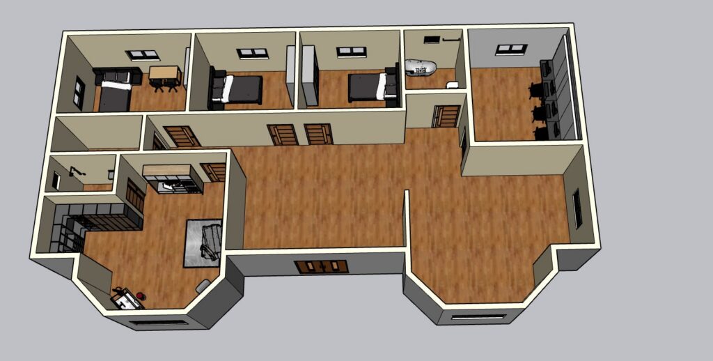 4 Bedrooms 1 Gaming Room Plan