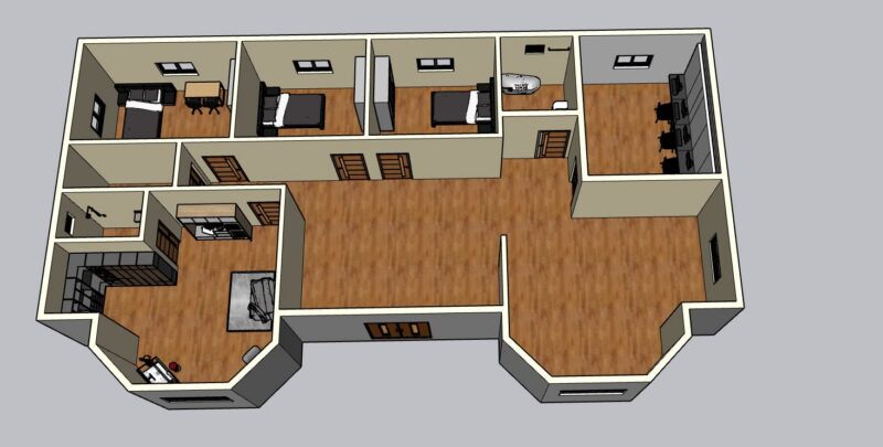 4 Bedrooms 1 Gaming Room Plan