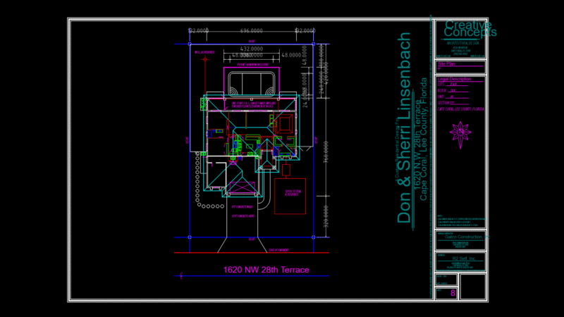 Single-Family Residence Site Plan with Pool & Septic System