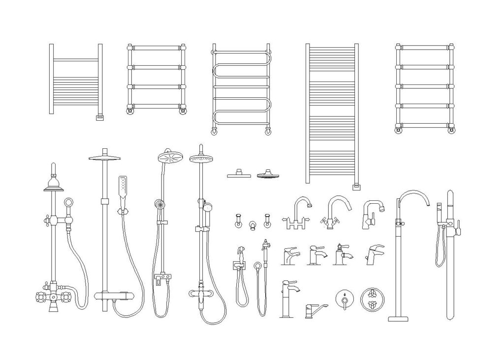 Bathroom Set for Plans 40 Models