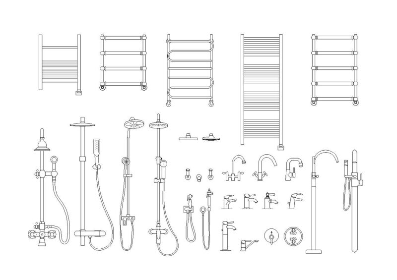Bathroom Set for Plans 40 Models