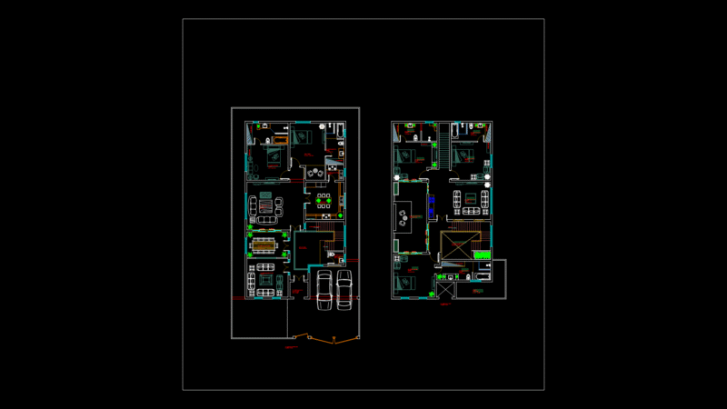1-Kanal Luxury House Floor Plans with Double-Height Living Area