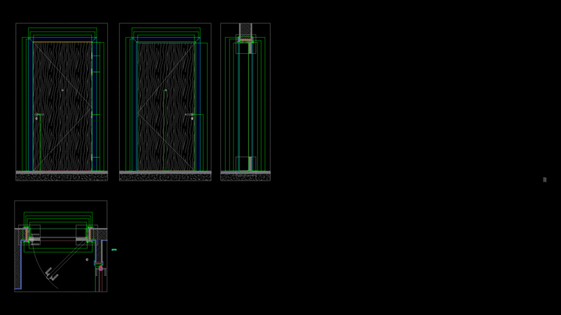 60-Minute Fire-Rated Wooden Flat Entrance Door Assembly Detail