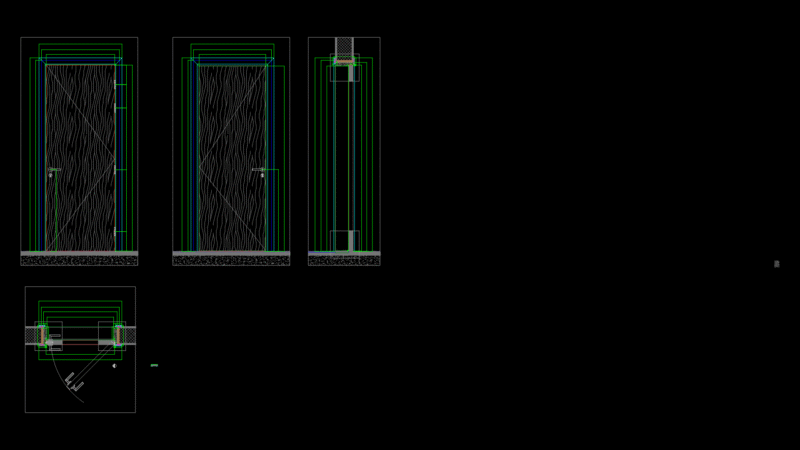 Fire-Rated Wood Veneer Door Assembly Detail Sections