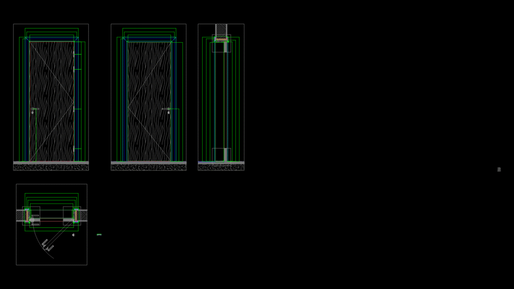 Veneer-Finished Commercial Door Assembly with Hardware Details