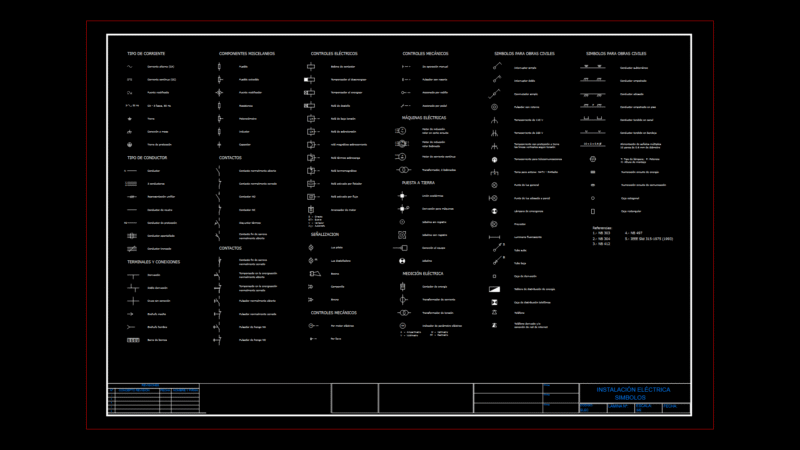 Comprehensive Electrical Symbols Legend for Construction Plans