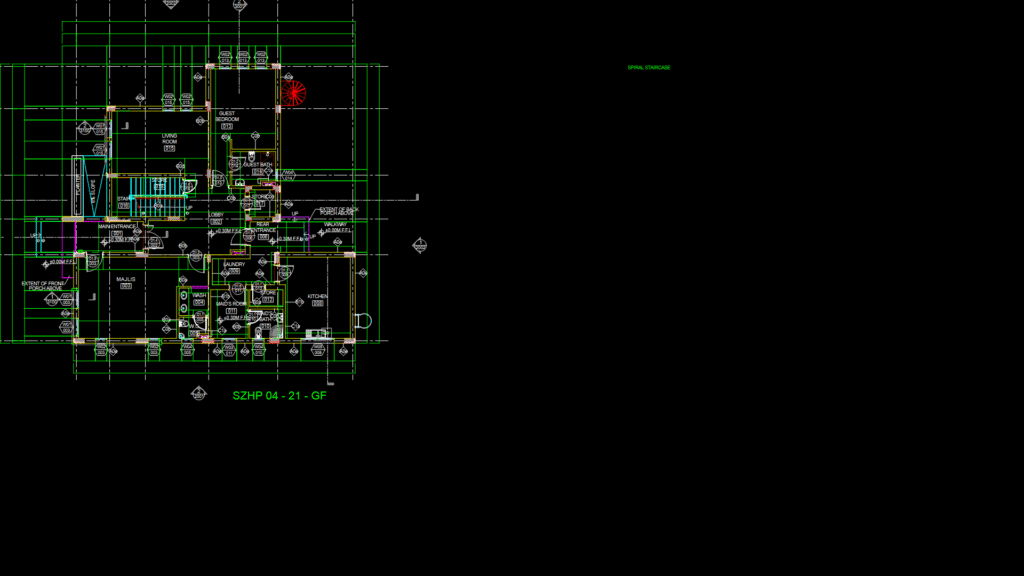 Residential Ground Floor Plan with AAC Block Construction