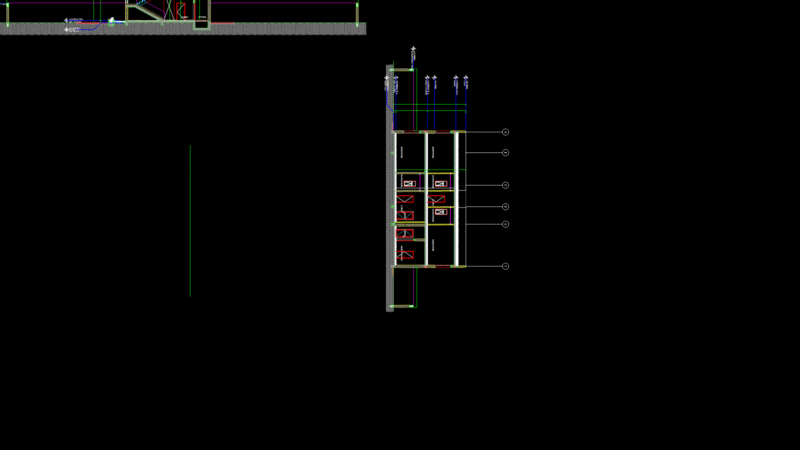Residential villa Cross-Sections A-B with Structural Heights and Grid Lines