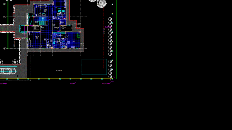 Residential Villa Ground Floor Finish Plan with Ceramic Tile Layout