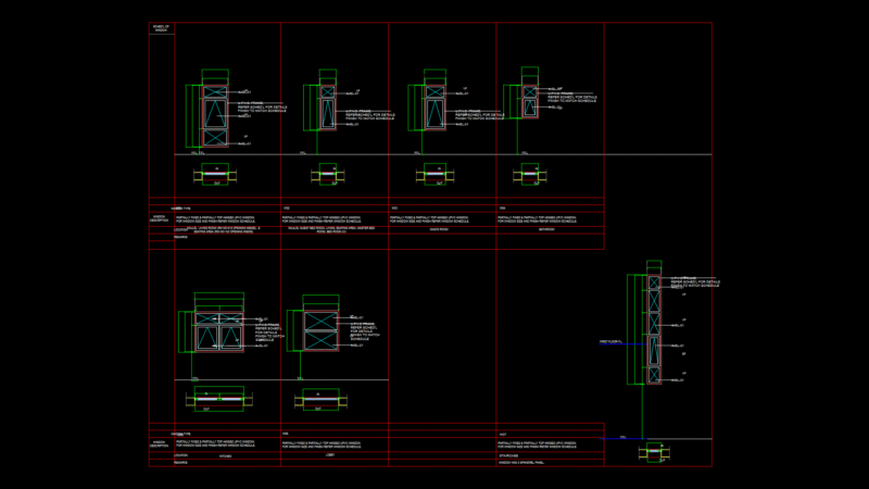 Residential UPVC Window Elevation Schedule for Sharjah Villa Project
