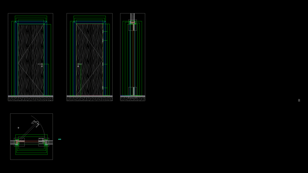 Residential Door Detail with Wood Veneer Finish for UAE Villa