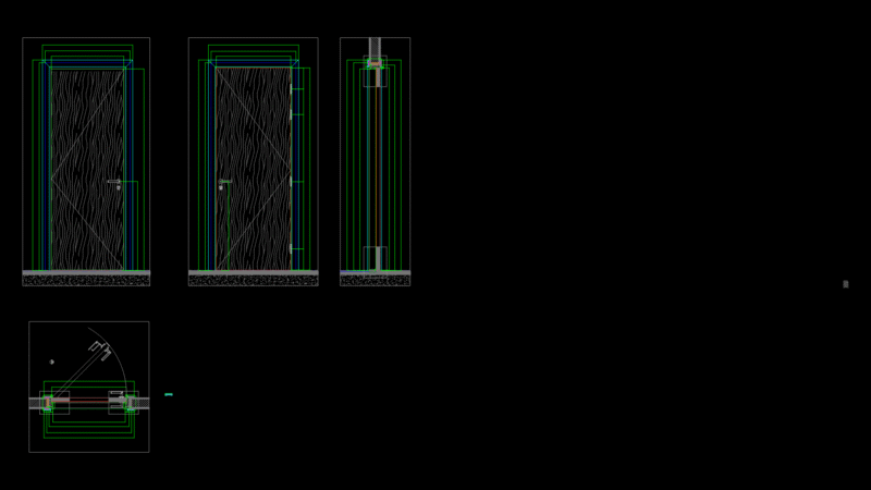 Residential Door Detail with Wood Veneer Finish for UAE Villa