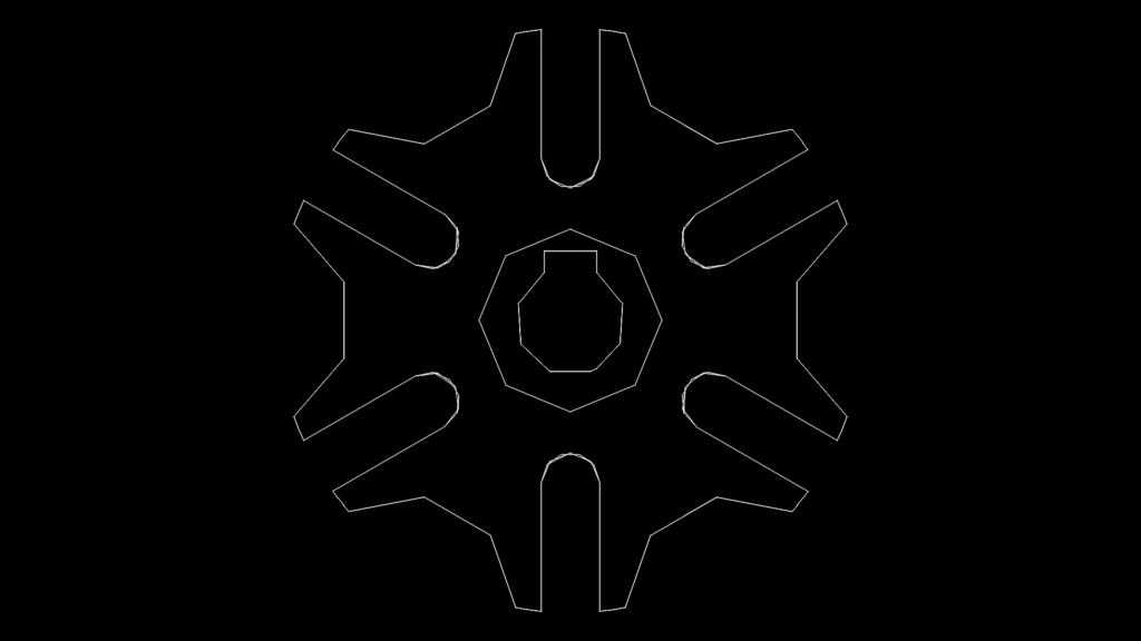 Industrial Gear 3D Model with Six-Spoke Involute Tooth Profile
