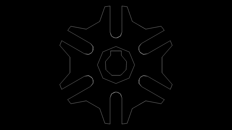 Industrial Gear 3D Model with Six-Spoke Involute Tooth Profile