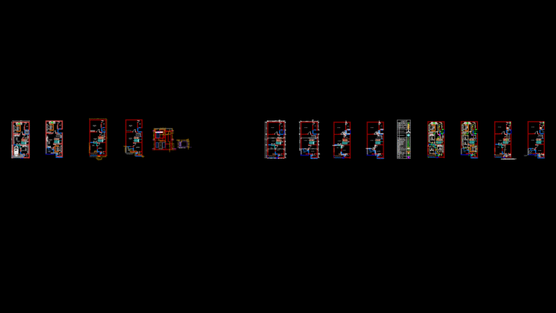 21×45 Two-Story Residential Floor Plan with Electrical Layout