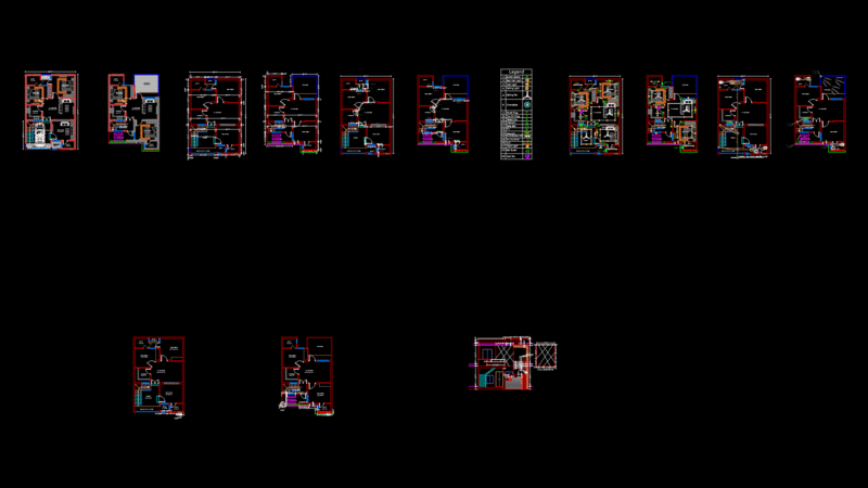 27’×40′ Double-Story Residential house Floor Plan with MEP Layout