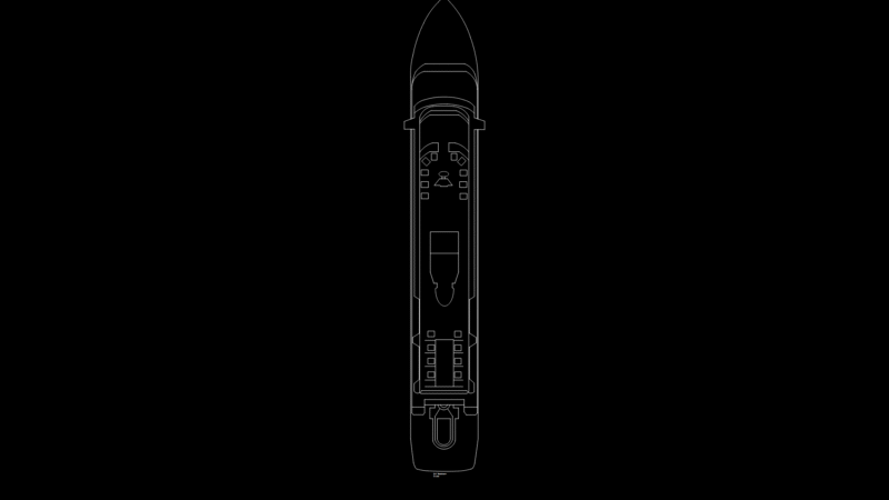 344-Foot Luxury Cruise Vessel Plan View with Deck Layout