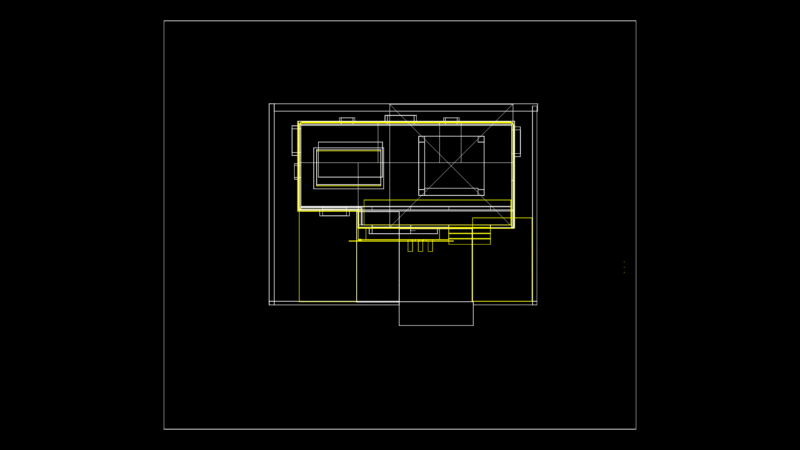 Residential Floor Plan with Central Courtyard and Deck assembly