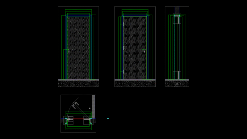 Maid Room Door Assembly Detail for Mid-Villa Townhouses