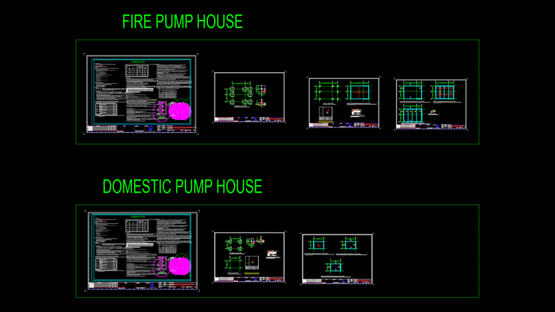 Fire and Domestic Pump House Structural Plan with seismic Design