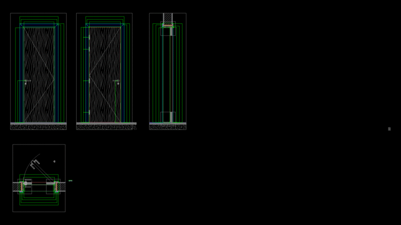 D8-60 Minute Fire-Rated Wooden Toilet Entrance Door Detail