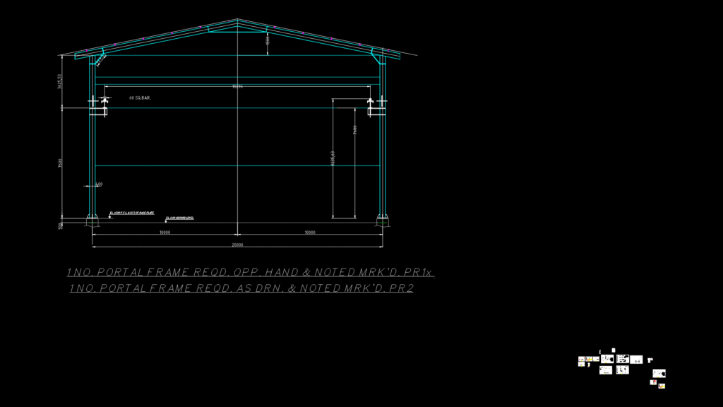 Steel Portal Frame Section for Industrial Overhead Crane Extension
