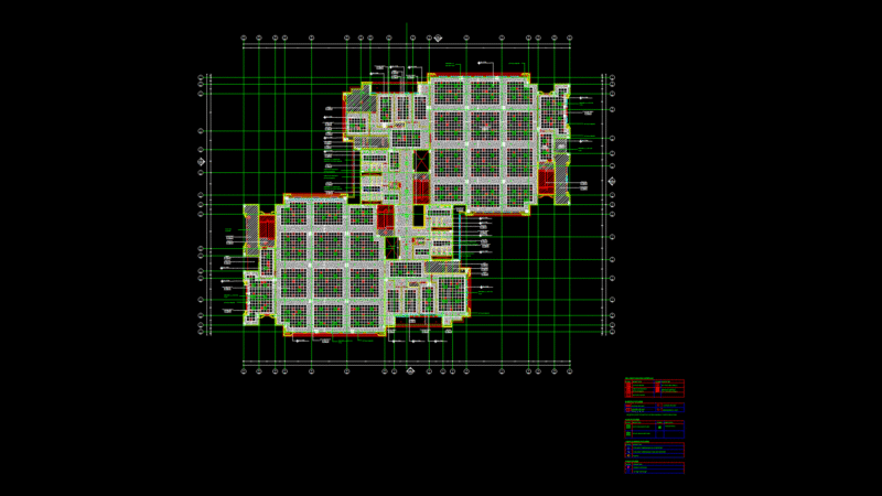 Call Center Reflected Ceiling Plan with Integrated mep Systems