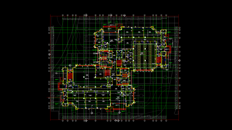 Commercial Call Center Ground Floor Plan with Fire-Rated Partitions