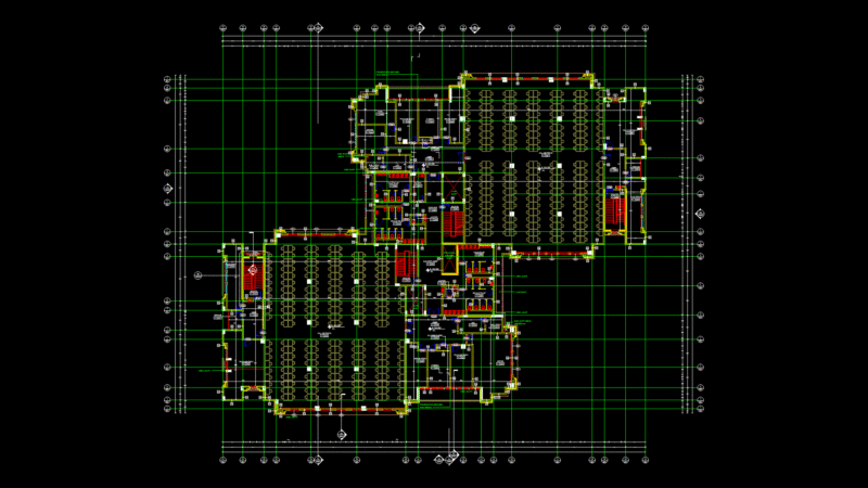 Commercial Call Center First Floor Plan with MEP Integration