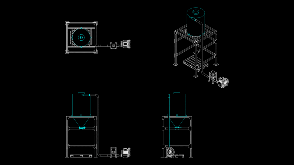 1000L Bulk Material Loading System with pump Integration