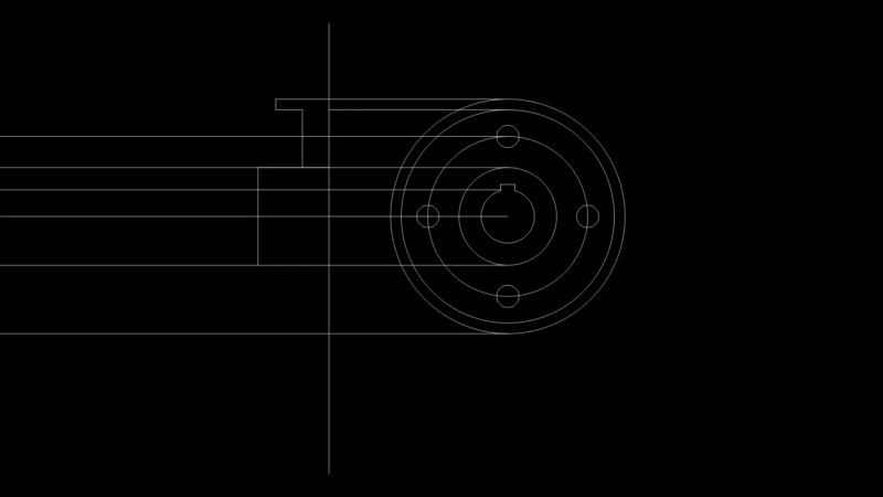 Circular Flange Mounting Assembly with Bolt Pattern Detail