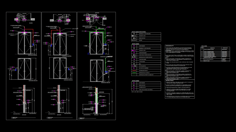 Access Control System Elevation Diagrams with iClass SE Readers