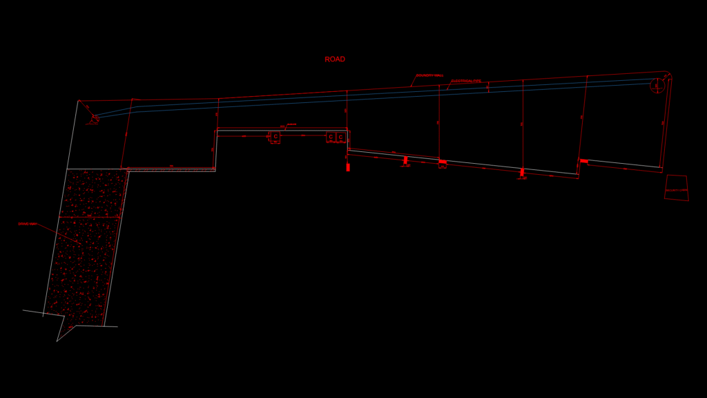 East side Landscape Site Plan with Security & Drainage Features