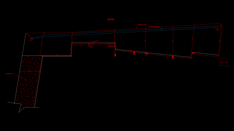 East side Landscape Site Plan with Security & Drainage Features