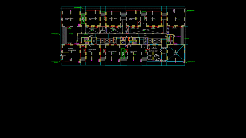 Multi-Purpose Community Facility Ground Floor Plan with Amenity Zones