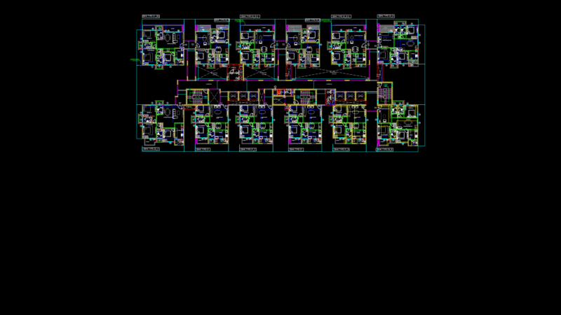 Multi-Unit Residential Floor Plan for Block J: 14th-15th Floors