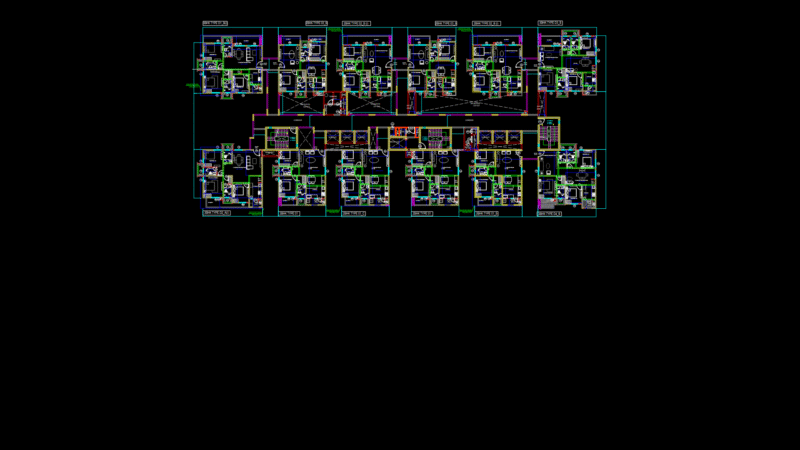 Multi-Unit Residential Floor Plan for Block J Tower 24th-25th Floors
