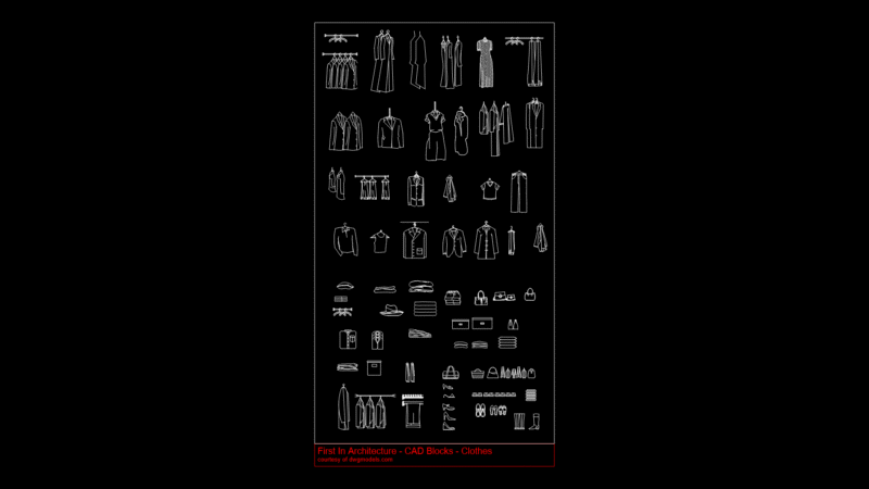 Comprehensive Clothing & Apparel CAD Block Collection for Interior Design