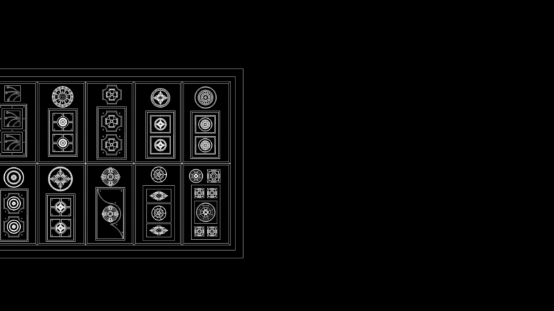 Residential Ceiling Design Patterns for 263m² Villa floor Plan