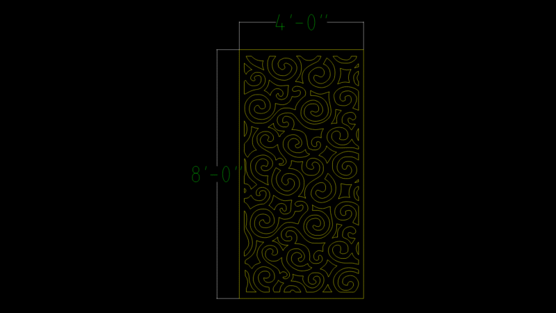 CNC Router Swirl Pattern Panel for 4’x8′ Decorative Screen