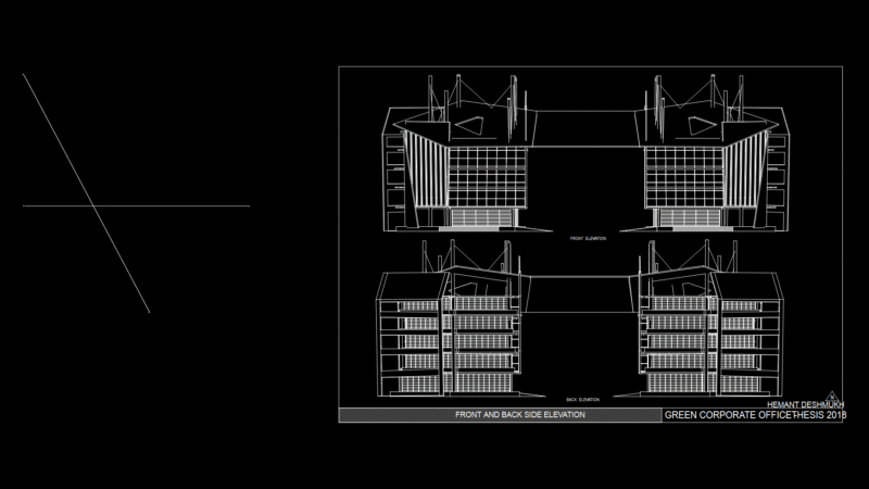 Multi-Facade Commercial Elevation for Green Corporate Office Complex